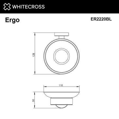 Мыльница WHITECROSS Ergo ER2220BL черный матовый