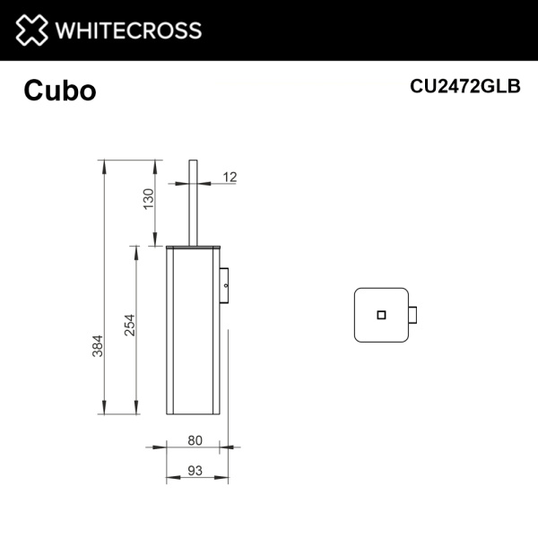Ершик для унитаза WHITECROSS Cubo CU2472GLB золото брашированное