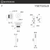 Душевой комплект с ручным душем WHITECROSS Y YSET02GLB золото брашированное
