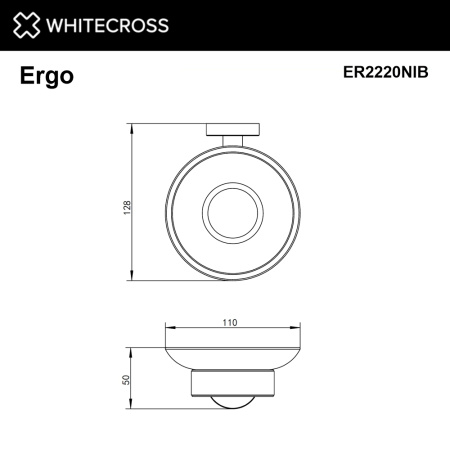 Мыльница WHITECROSS Ergo ER2220NIB никель брашированный