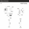 Душевой комплект с ручным душем WHITECROSS Y YSET02GL золото гленцевое