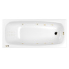 Акриловая ванна WHITECROSS Layla Slim "LINE NANO" 0122.170075.100.LINENANO.GL 170х75 белая глянецевая/золото