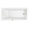 Акриловая ванна WHITECROSS Palace "LINE" 0104.180080.100.LINE.GL 180х80 белая глянецевая/золото