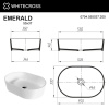 Раковина накладная WHITECROSS Emerald 0704.055037.200 53х37 искусственный камень белый матовый