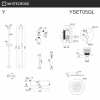 Душевой комплект с ручным и тропическим душем WHITECROSS Y YSET05GL золото гленцевое
