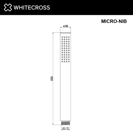 Душевая лейка WHITECROSS MICRO-NIB никель брашированный