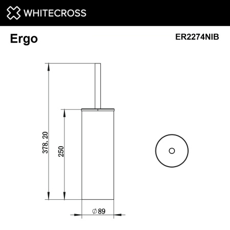 Ершик для унитаза WHITECROSS Ergo ER2274NIB никель брашированный