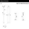 Душевой гарнитур WHITECROSS SET51MICROGLB золото брашированное