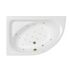 Акриловая ванна WHITECROSS Aquarella "RELAX" 0108.170110.100.RELAX.BR 170х110 левая белая глянцевая/бронза