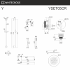 Душевой комплект с ручным и тропическим душем WHITECROSS Y YSET05CR хром