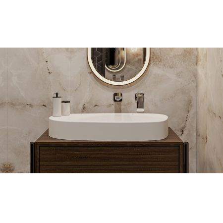 Раковина накладная WHITECROSS Moonstone F 0732.070035.200 70х35 искусственный камень белый матовый